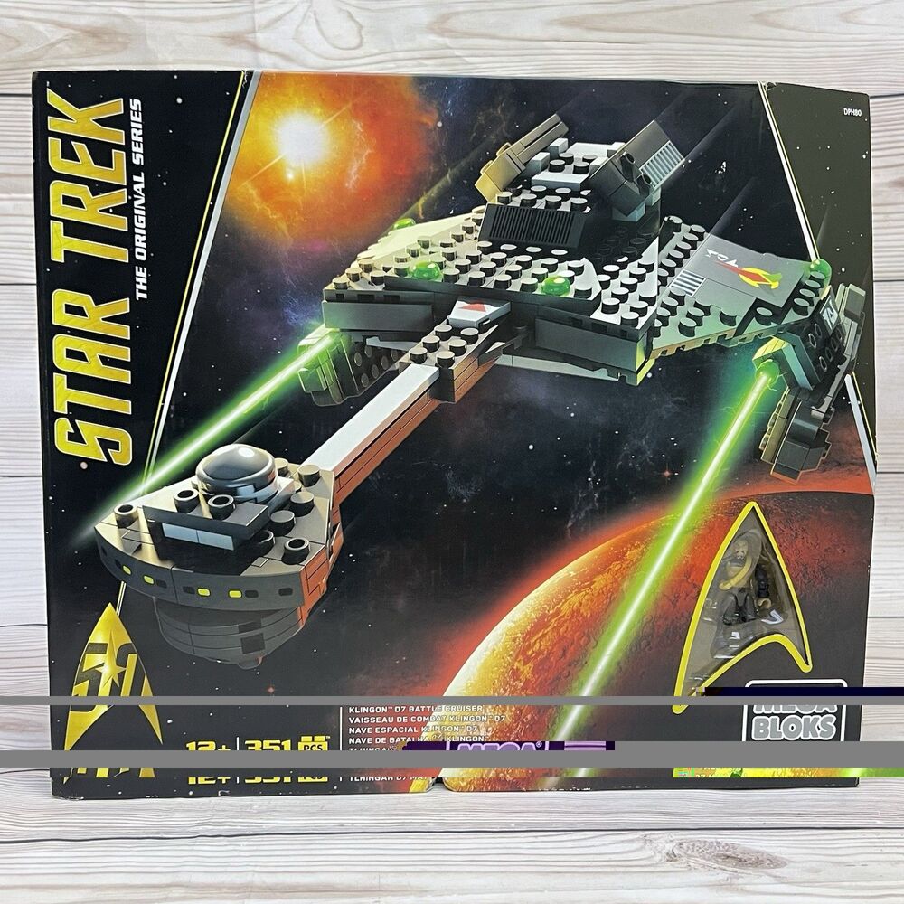 Mega Bloks Star Trek Original Series Klingon D7 Battle Cruiser Set DPH80 -SEALED
